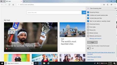 How to Clear Browsing Data in Microsoft Edge in Windows 10 (Tutorial ...