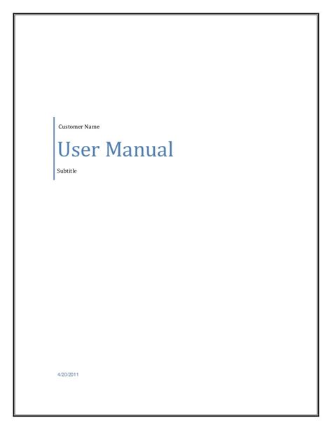 6 Free User Manual Templates - Excel PDF Formats