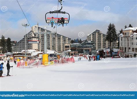 A Lift in Winter Ski Resort Borovets Editorial Photo - Image of ...