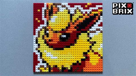 Flareon Pokémon Pixel Art - Pix Brix Instructions - YouTube