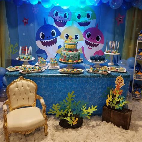 Baby Shark Shark Theme Birthday Shark Themed Birthday Party Baby Shark ...