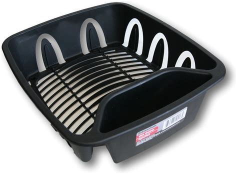 Amazon.com: Essentials Black Plastic Dish Drainer - 11.25'' x 13.75'' x ...