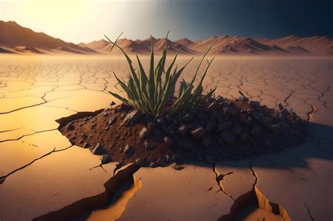 Premium AI Image | A small green plant that thrives in the middle of an ...