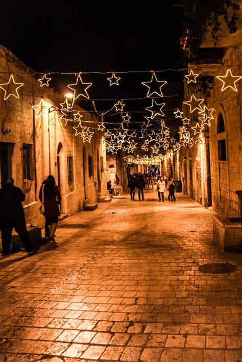 Christmas Lights In Bethlehem Israel