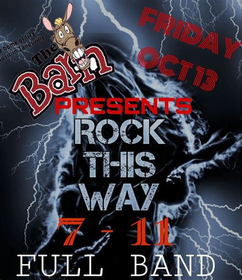 Rock This Way Returns to The Barn, The Barn, Zanesville, October 13 ...