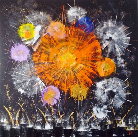 Feu d'artifice Peinture par William Thielland | Artmajeur