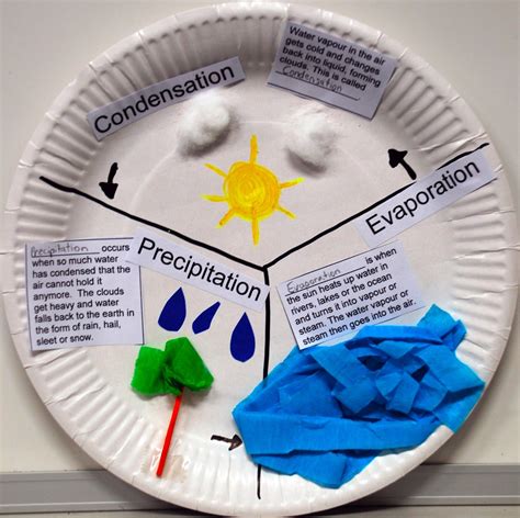 water cycle paper plates activities | This is an actvity we did in ...