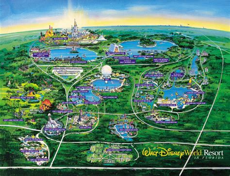 Disney World Florida Map | Disney world map, Disney world vacation ...