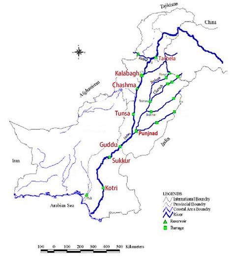 Sindhu River System Map