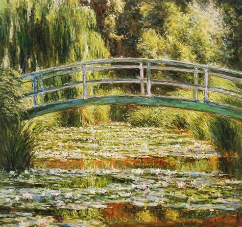 Monet Water Lilies Bridge - Mural Wall