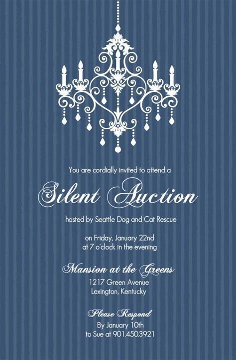 Auction Invitation Wording