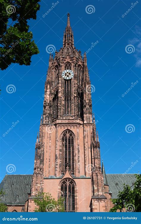 Frankfurt Cathedral stock image. Image of cathedral, street - 26107731