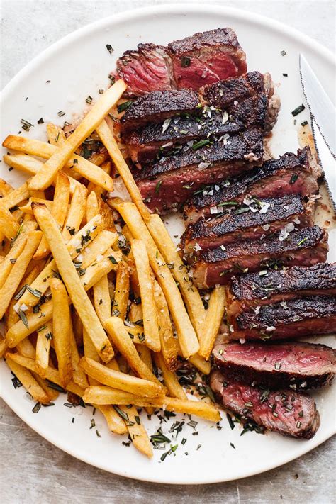 New York Strip Steak Frites with Rosemary Flake Salt Recipe | Yummly ...