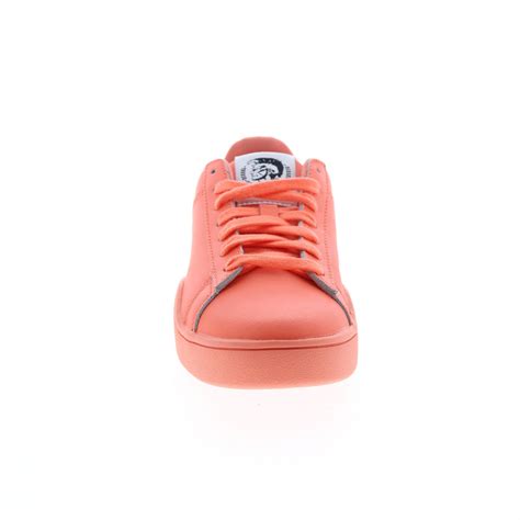 Diesel S-Clever Low Lace W Womens Orange Leather Lifestyle Sneakers Sh ...