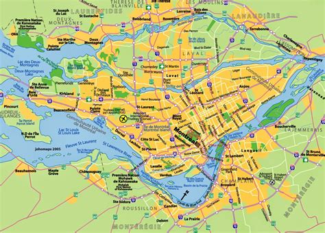 Map of Montreal, Quebec - Free Printable Maps