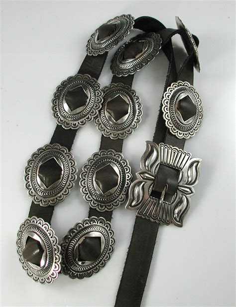 Silver Navajo Concho Belt