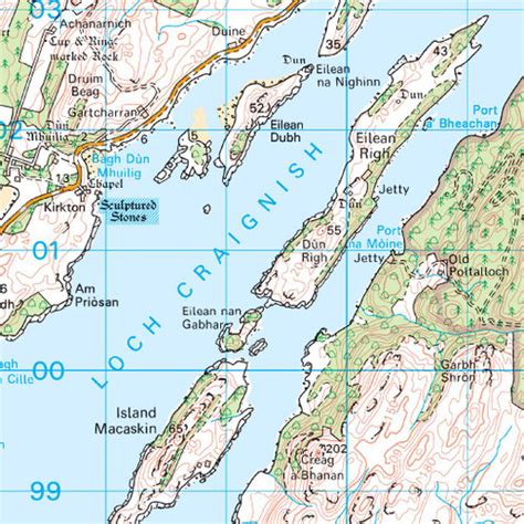 OS Map of Lochgilphead & Loch Awe | Landranger 55 Map | Ordnance Survey ...