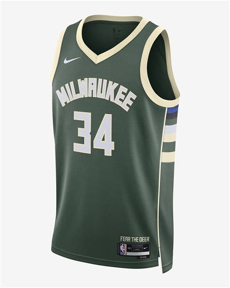 Milwaukee Bucks Icon Edition 2022/23 Men's Nike Dri-FIT NBA Swingman ...