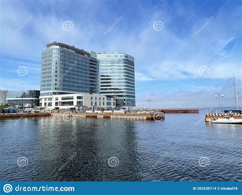 Vladivostok, Russia, July, 26, 2022. Hyatt Vladivostok Hotel, Burny in ...