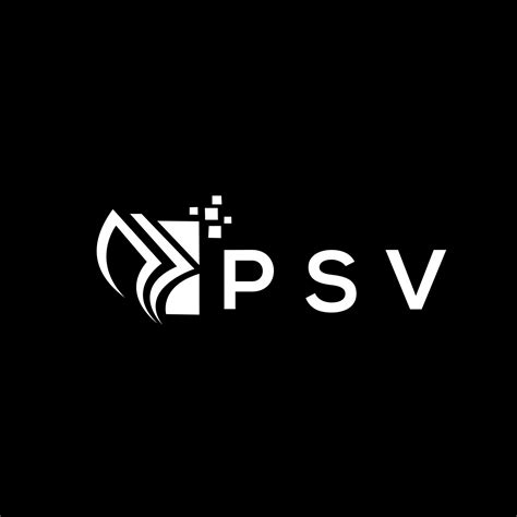 PSV credit repair accounting logo design on BLACK background. PSV ...