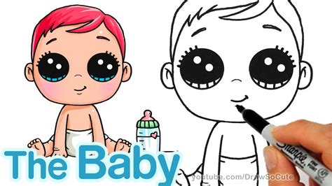 How To Draw a Cute Baby step by step Easy - Storks Movie | Baby drawing ...