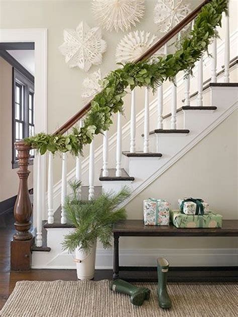 Step Into The Christmas Spirit With A Garland-Draped Staircase! — DESIGNED