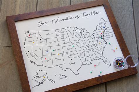 DIY Kit Push Pin Map Make Your Own Push Pin Map Custom Map - Etsy