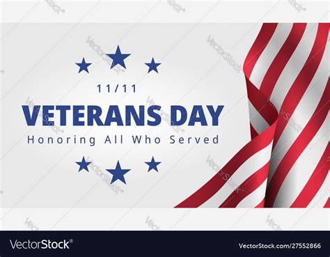 Happy and free veterans day november 11th Vector Image