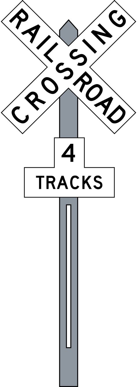 Train Track Border Clipart Cartoon Railroad Crossing Signs Png | Images ...