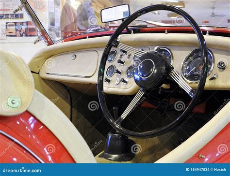 Triumph TR3 British Sports Car Cockpit / Interior Editorial Stock Image ...