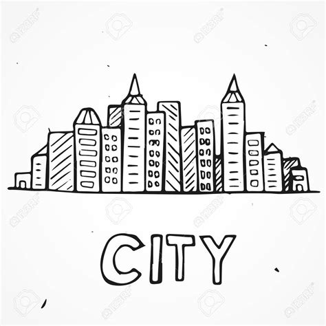 Cityscape Line Drawing at GetDrawings | Free download