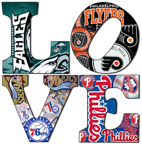 Philadelphia Sports Love Teams 5 20x20 Canvas - Etsy