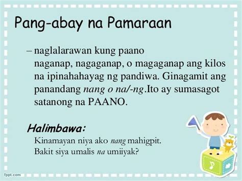 Kahulugan Ng Pang Abay - MosOp