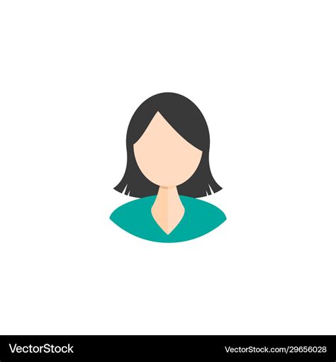 Woman icon on white background symbol person Vector Image