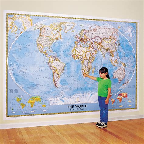 UNICEF Market | Large Classic World Wall Map Mural - Classic