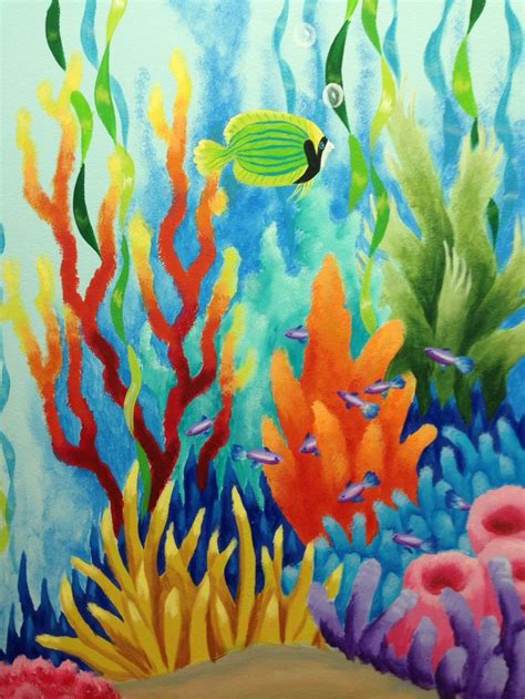 Ocean - undersea tropical | Fish art, Coral art, Sea life art