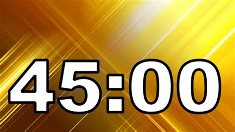 45 Minutes Timer - with Alarm - Countdown - YouTube