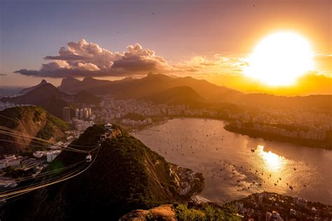 Incredible sunset over Rio De Janeiro - top of Sugarloaf Mnt. [OC ...