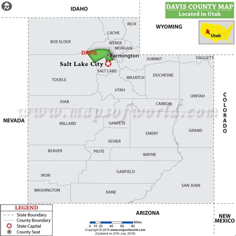 Davis County Map, Utah