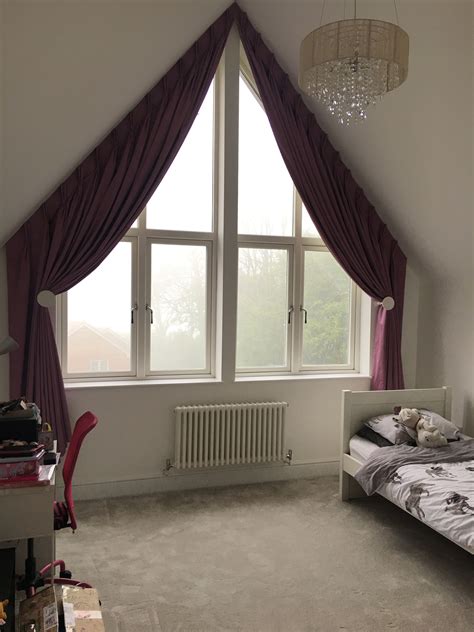 Simple Curtains For Trapezoid Windows Blackout Material