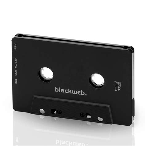 Blackweb Bluetooth Cassette Adapter with 2 ft. Micro-USB Charging Cable ...