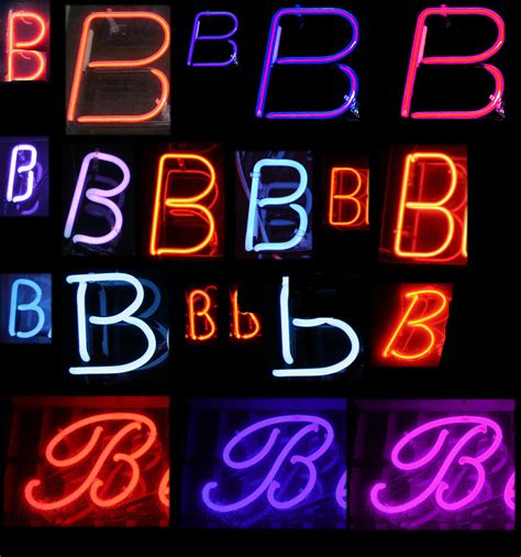 Neon Sign Series Featuring The Letter B by Michael Ledray