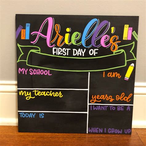 First day of school chalkboard – Artofit