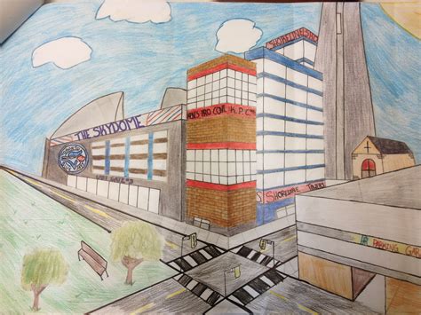 Mr. Sterken's Class: City Scape 2 Point Perspective Drawings