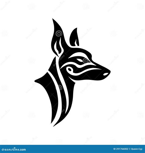 Black Dog Tattoo stock illustration. Illustration of head - 291766002