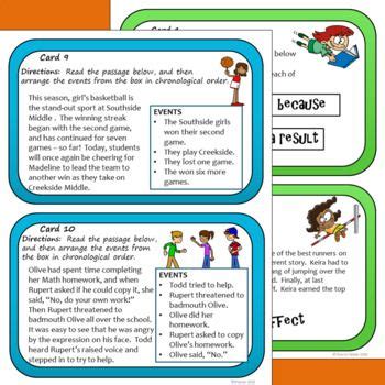 Text Structure Task Card Bundle by Classroom in the Middle | TpT | Text ...