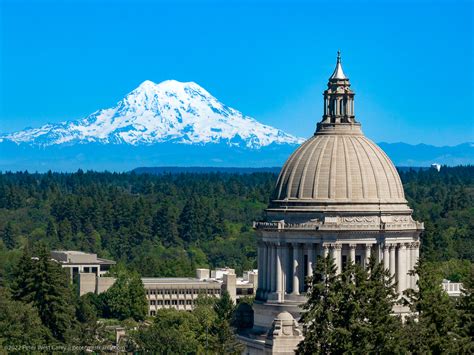 The Washington State Capitol Dome And Mt. Rainier | The Carey Adventures