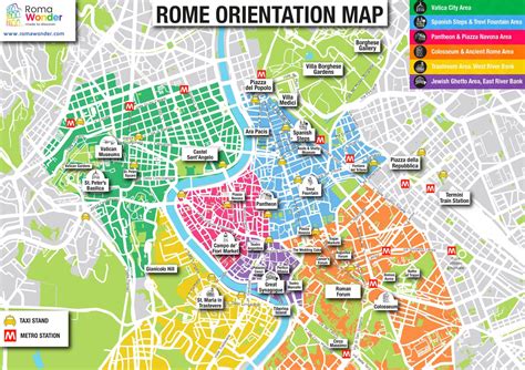 Tourist Map Of Rome | Map Of The World