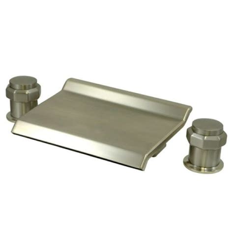 Shop Waterfall Spout Deck Mount Satin Nickel Tub Filler - satin nickel ...