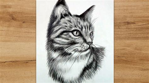 How To Draw A Realistic Cat Head